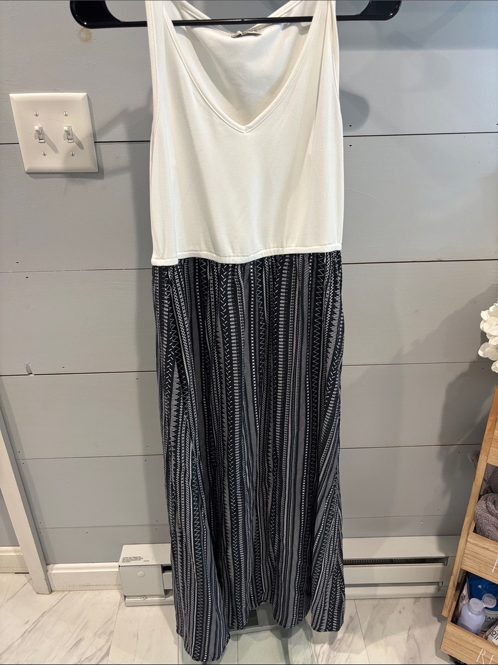 Cupshe Women’s White & Black Patterned Maxi Dress